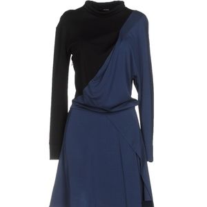 ATLEIN Contrast Knee-Length Dresses in Slate Blue